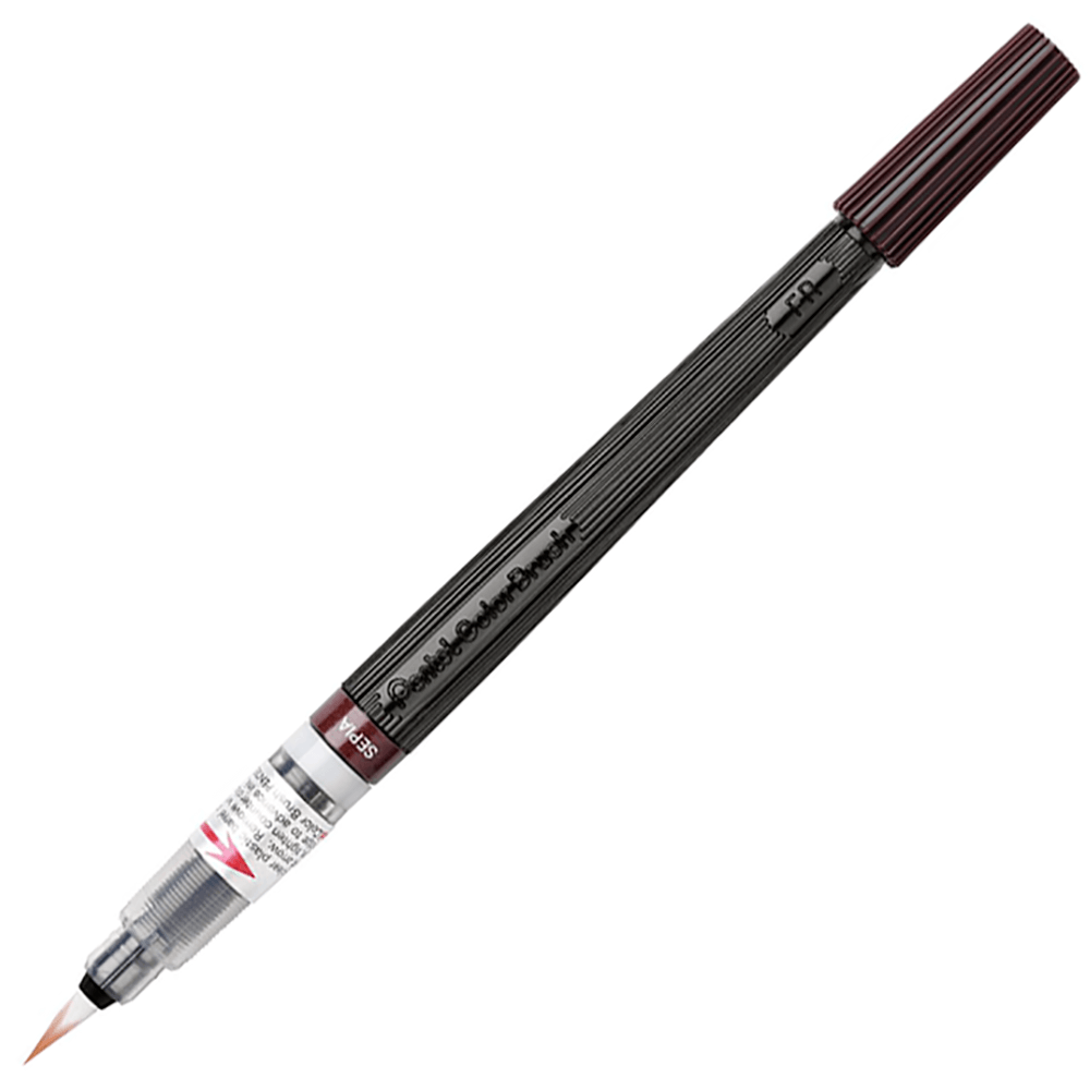 Caneta Pincel Aquarela Color Brush Pentel Yellow Orange 140